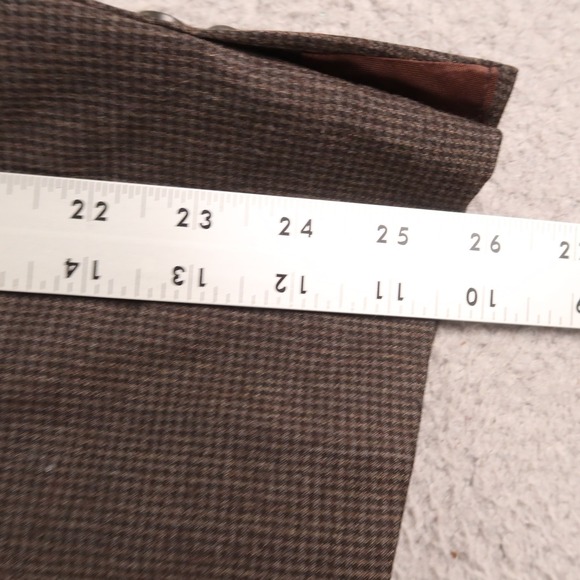 Jos A Bank Jacket M 40R Brown Houndstooth 100% Wool Cashmere Blazer Sport Coat - Picture 16 of 16